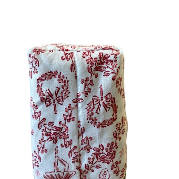 Envogue KING 4pc Sheet Set Nutcracker Toile Christmas Bedding Red & White New - Picture 9 of 11